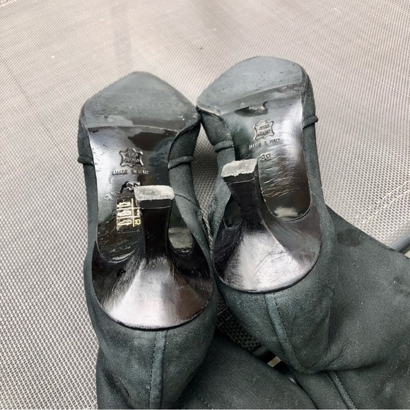 MARC CAIN ANKLE BOOT black leather suede size 38 made in Italy - Picture 14 of 14